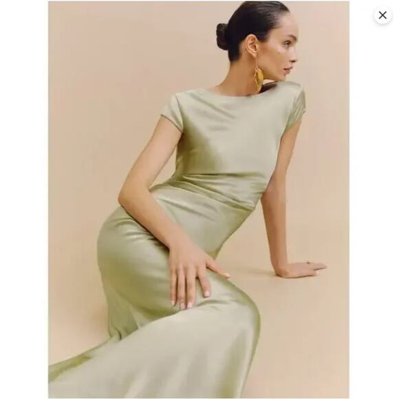 Reformation Niamh Silk Midi Dress Size 8 NWT - Picture 2 of 7